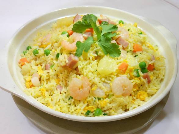 Hawaiian Fried Rice with Ham & Shrimp 夏威夷炒飯